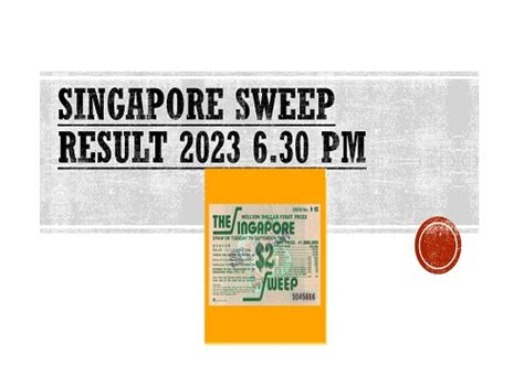 sweep result|SWEEP Results for Today – Singapore Results.